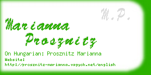 marianna prosznitz business card